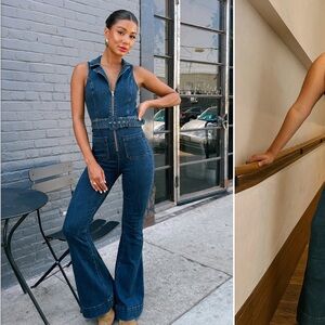 Show Me Your Mumu Jacksonville Cropped Denim Jumpsuit